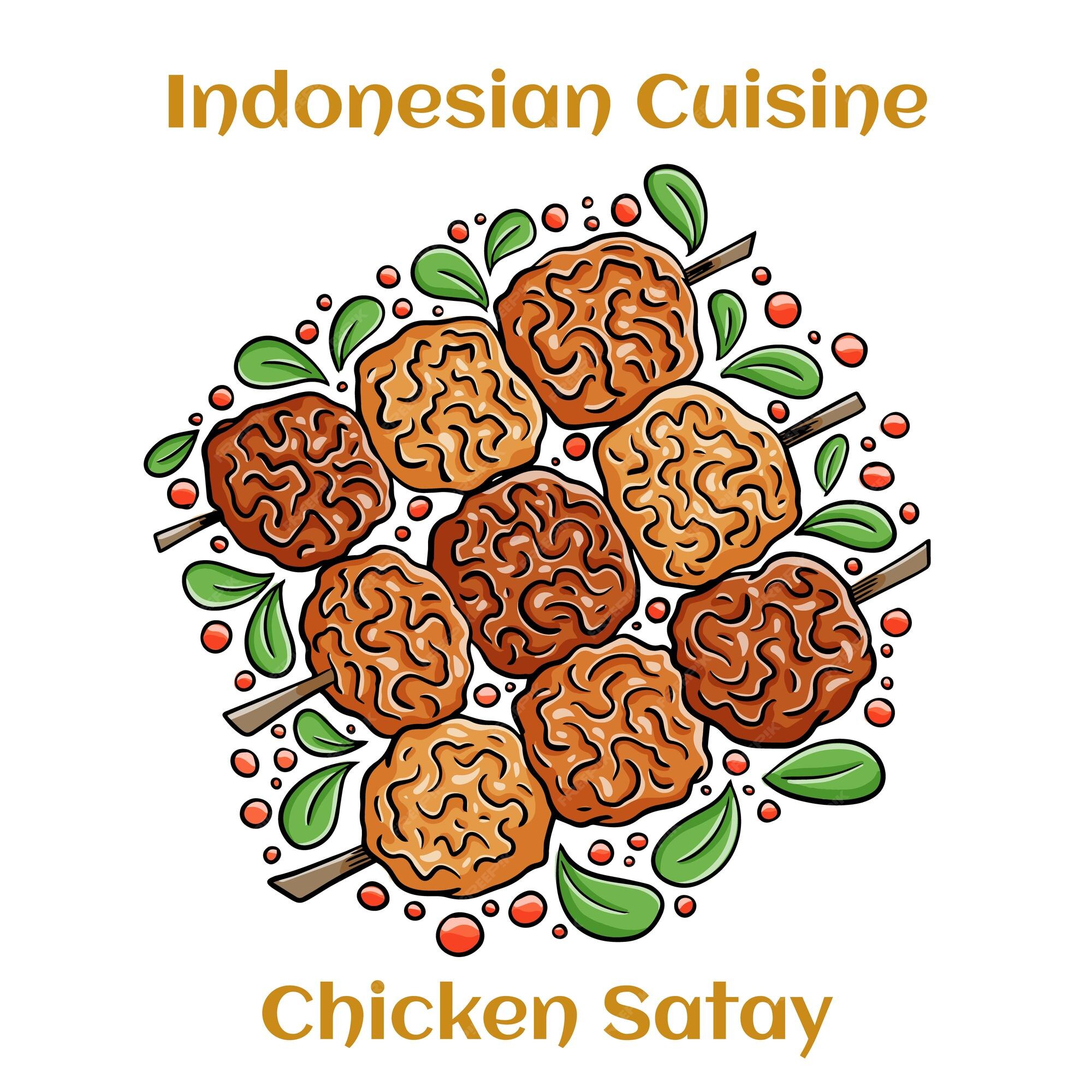 Premium Vector Grilled Chicken Satay Skewers With With Lime And Chili premium-vector-grilled-chicken-satay-skewers-with-with-lime-and-chili