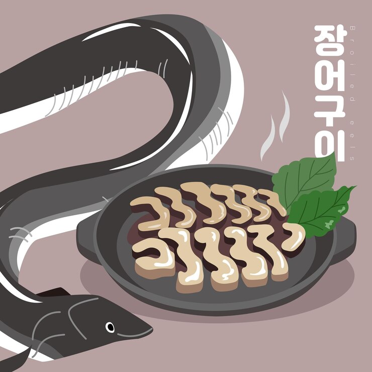 Vector 焼いたアングル 韓国料理
