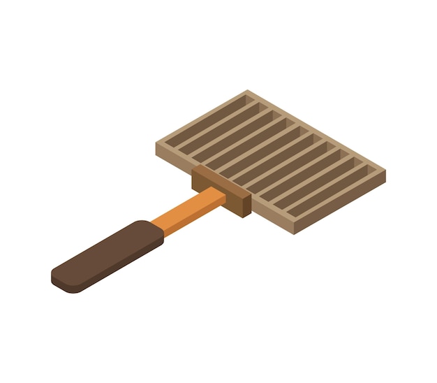 Vector grilled meat isometric