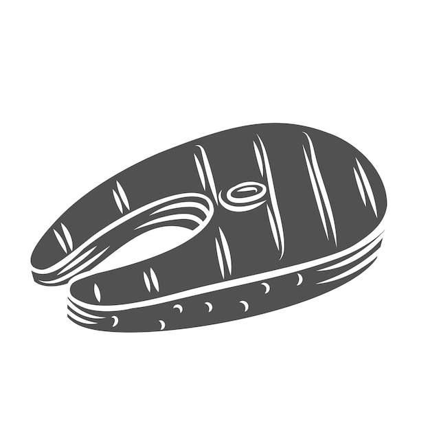 Grilled salmon steak icon