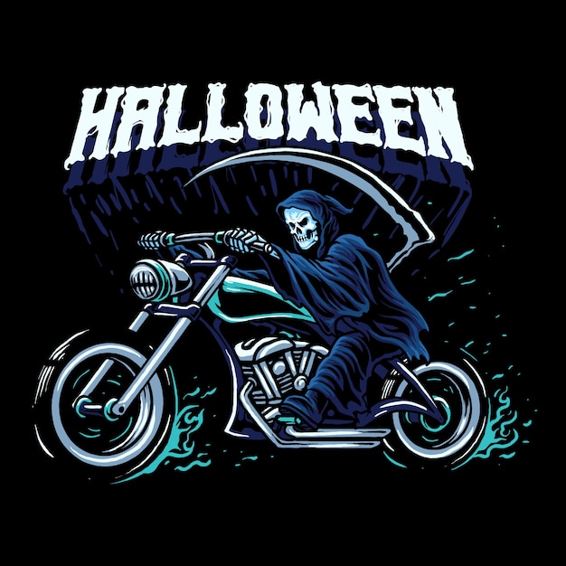 grim reaper chopper illustratie