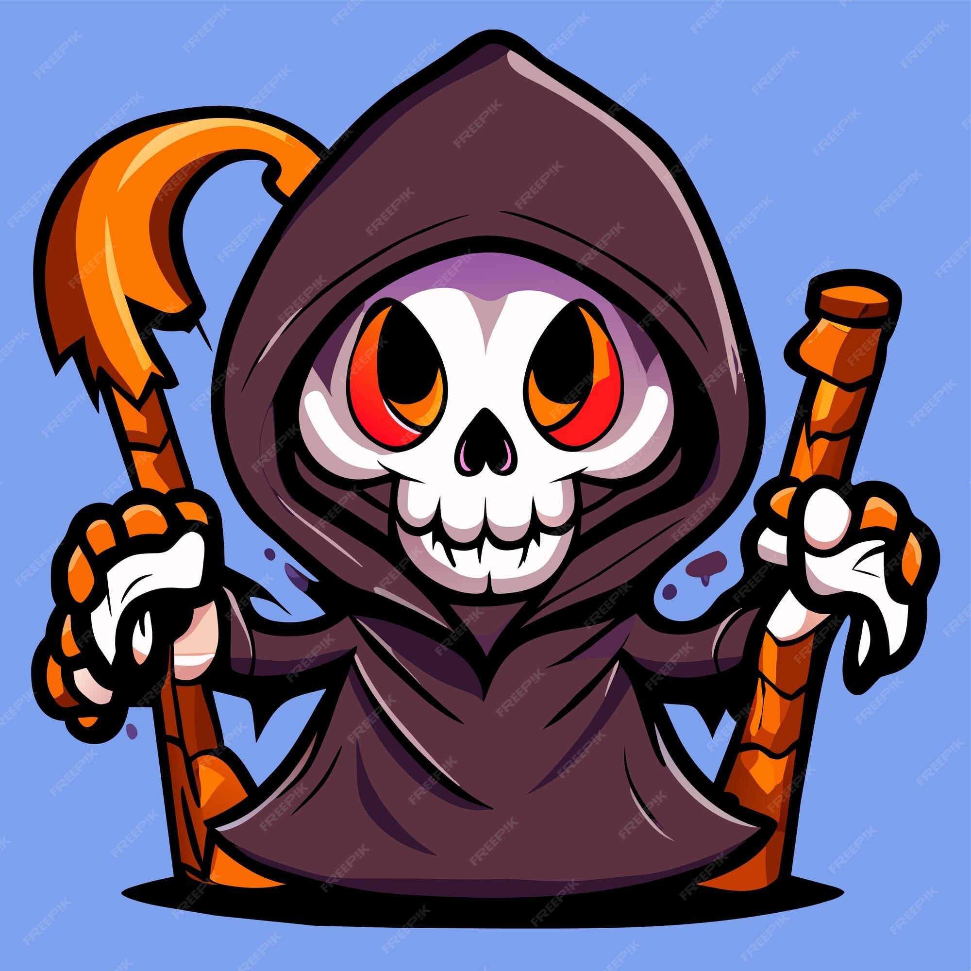 Premium Vector  Grim reaper death stoner skull halloween hand