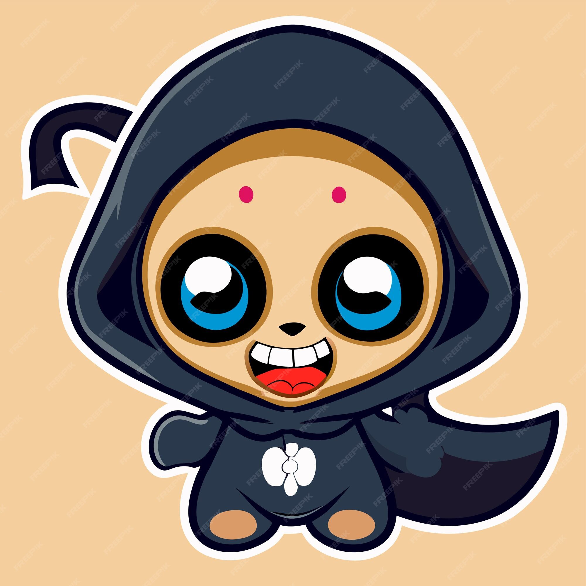 Halloween Grim Reaper Chibi Anime Graphic by vect studio