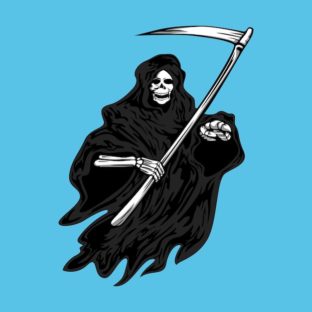 Vector grim reaper design vector illustration. death monster sign and symbol.