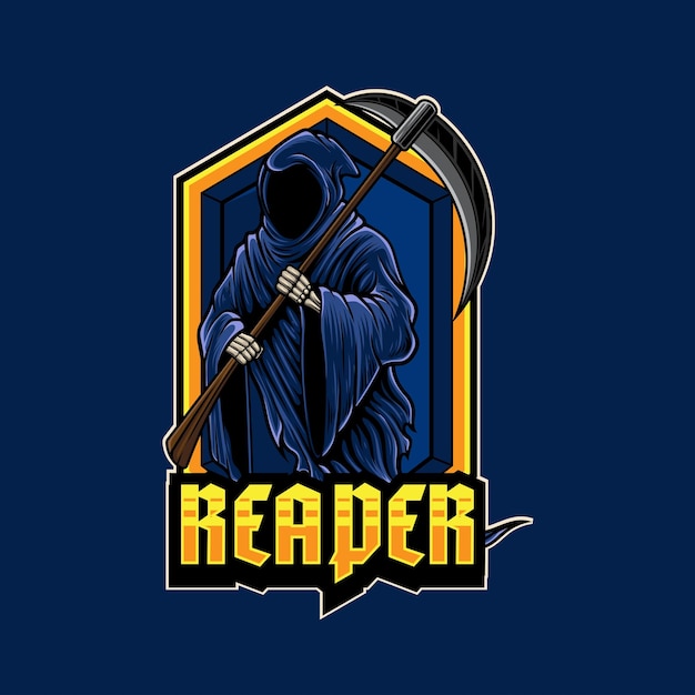 Grim reaper illustration with premium quality stock vector