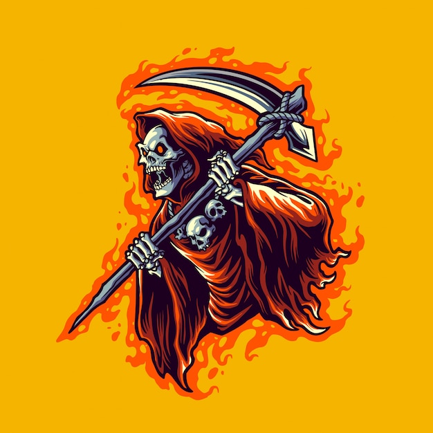 Grim reaper illustration