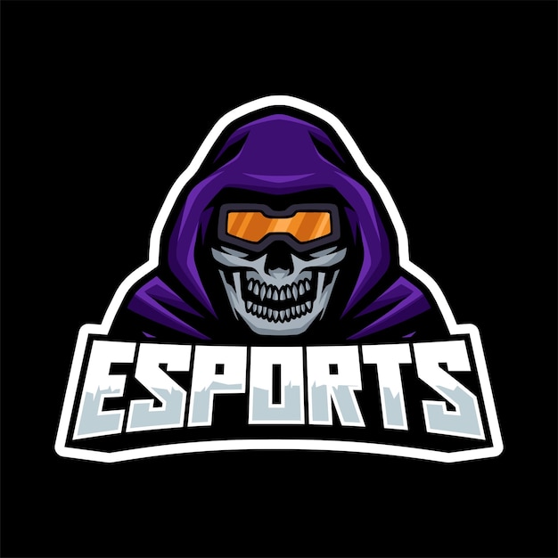 Grim reaper logo esport vettore