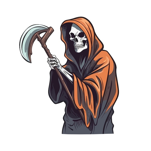 Vector grim reaper logo vector illustration