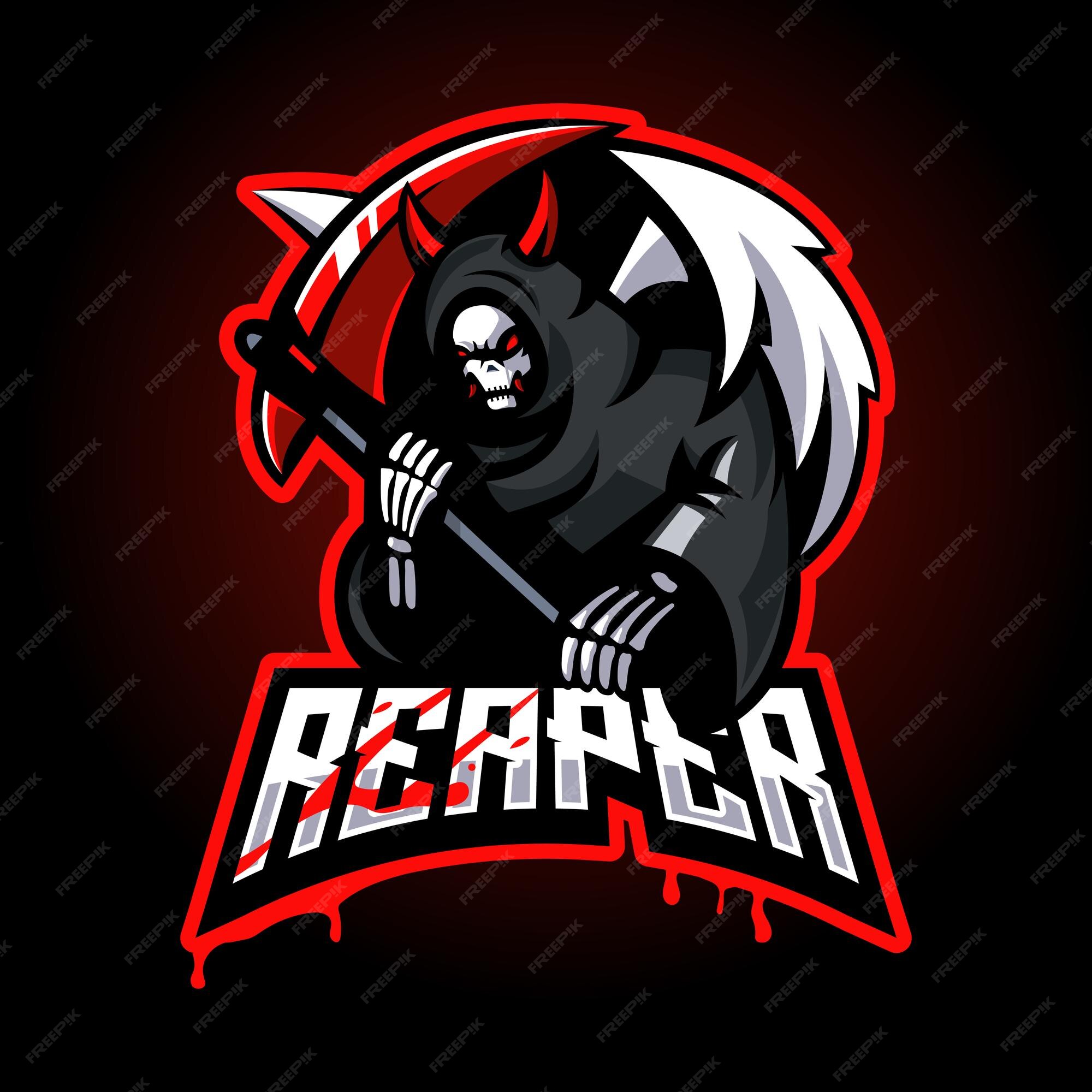 Premium Vector | Grim reaper mascot logo for team sport esport gaming