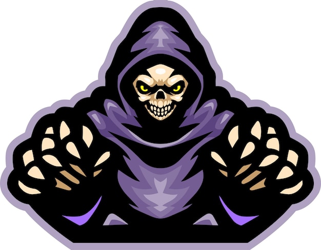 Grim reaper mascotte ontwerpsjabloon