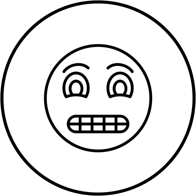 Grimacing Face vector icon Can be used for Emoji iconset