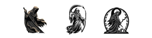 Grime angel silhoutte death element template (template di elementi della silhouette della morte)