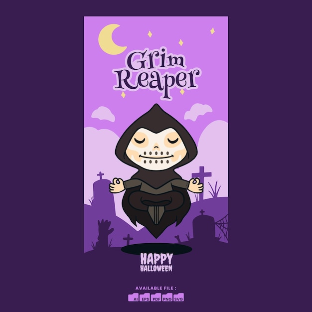 Personaggio di halloween costume grimreaper