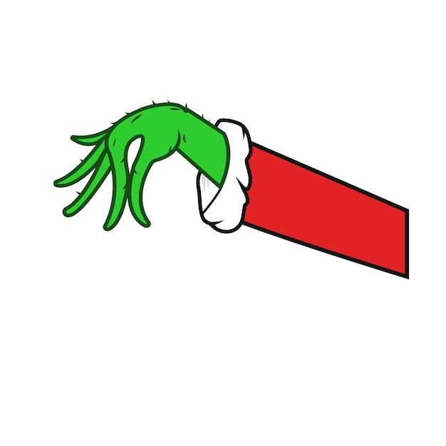 Vector grinch hand