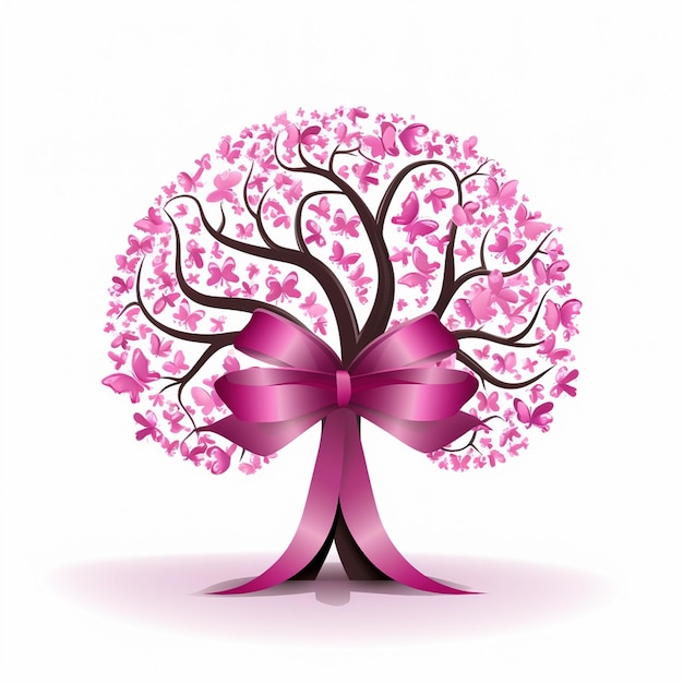 Вектор Гринч проволочная лента благотворительность розовая лента маммография мини луки для ремесел мемориальная лента