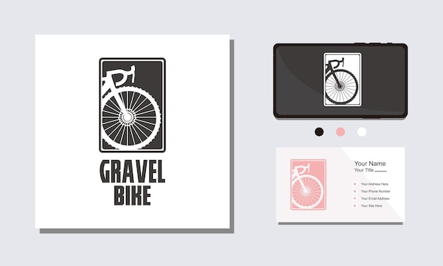 Grind fiets silhouet fiets logo ontwerp pictogram vector