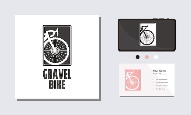 Vector grind fiets silhouet fiets logo ontwerp pictogram vector