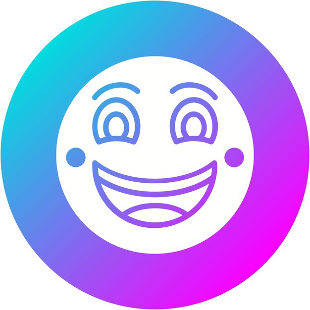 Grinning Face with Smiling Eyes vector icon Can be used for Emoji iconset