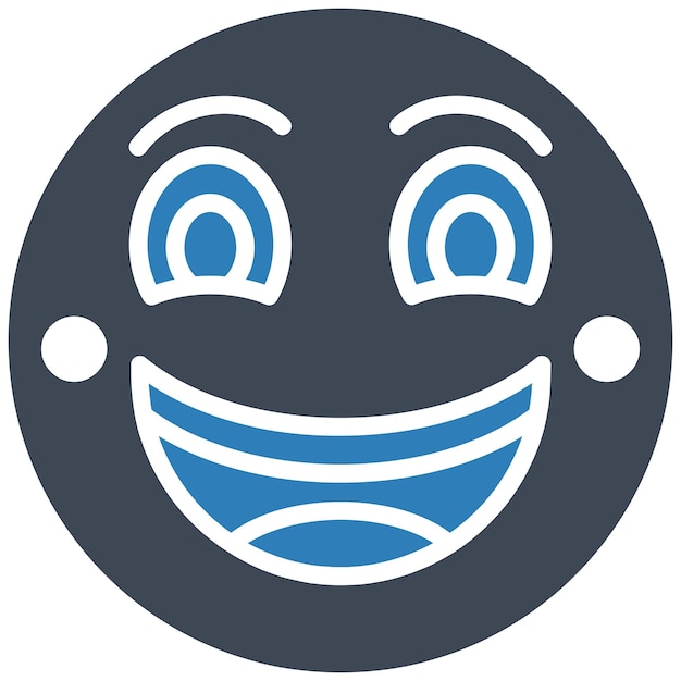 Grinning Face with Smiling Eyes Vector Illustration Style