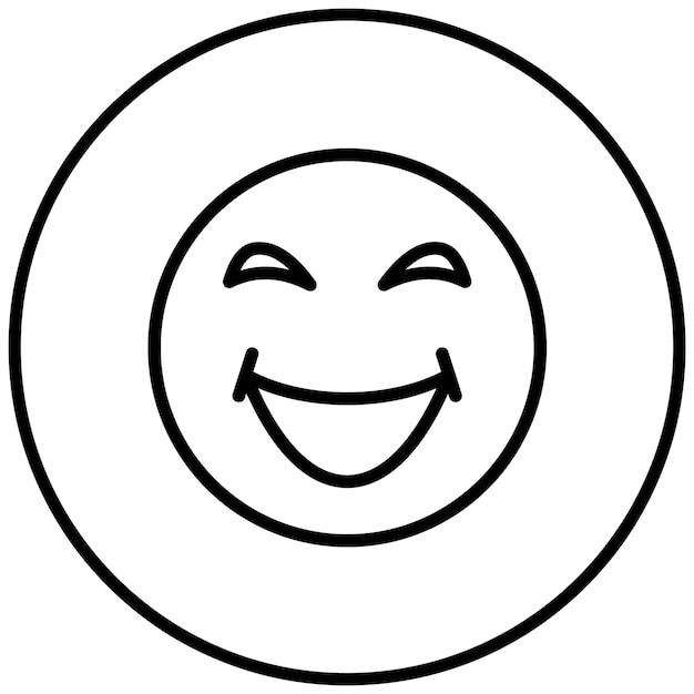 Vector grinning squinting face vector icon illustration of emoji iconset