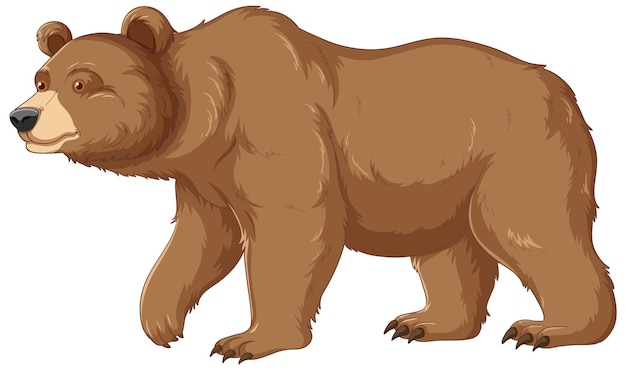 Vettore cartone animato dell'orso grizzly