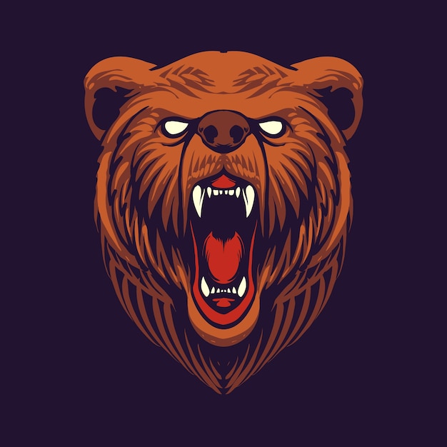 Grizzly bear hoofd afbeelding ontwerp