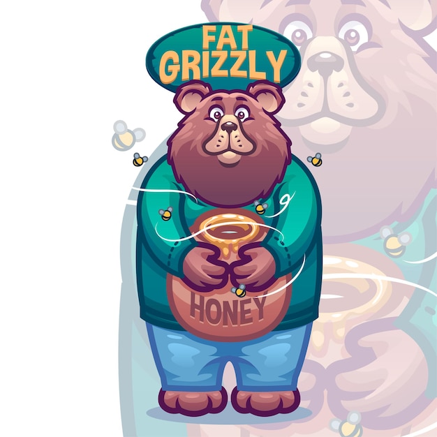 Grizzly bear mascotte