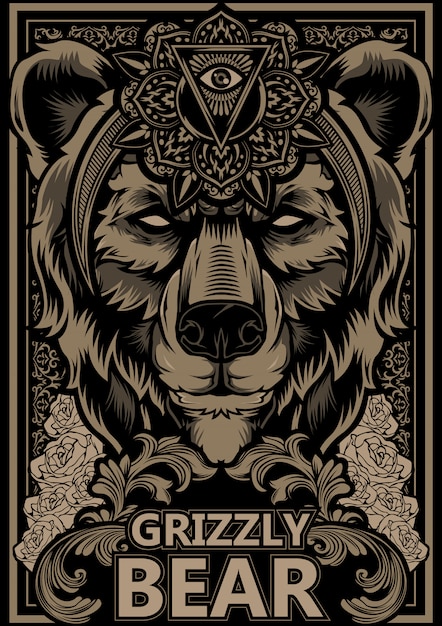 Vector grizzly beer