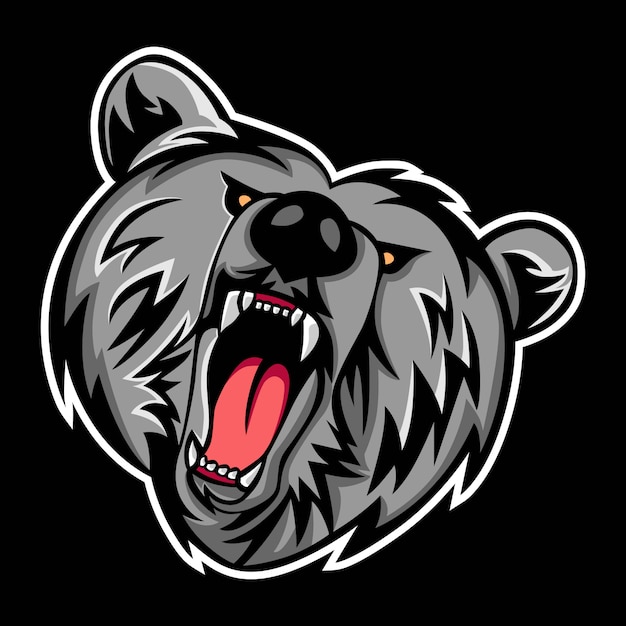 Vector grizzly mascot logo