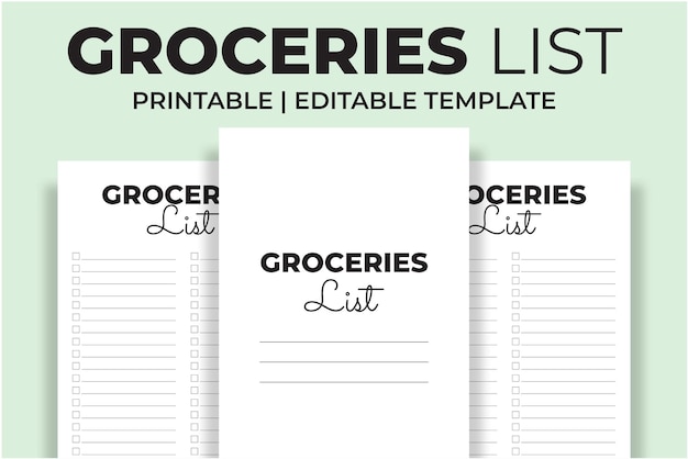 Groceries List