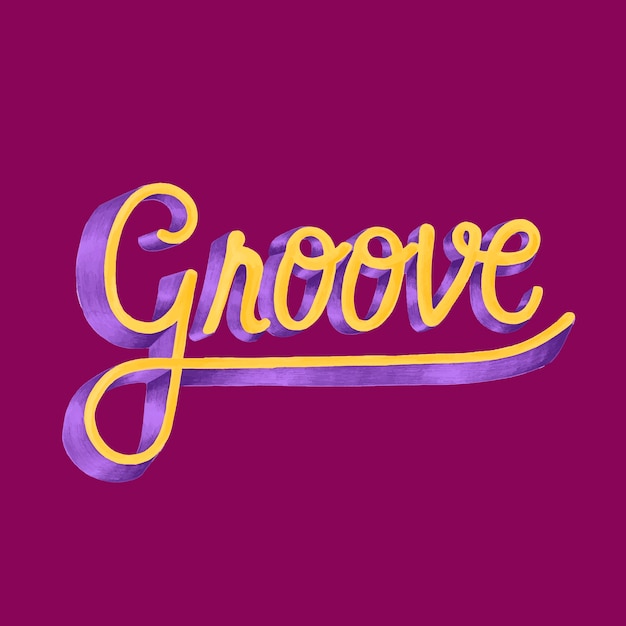 Vector groef motiverende woord typografie ontwerp illustratie