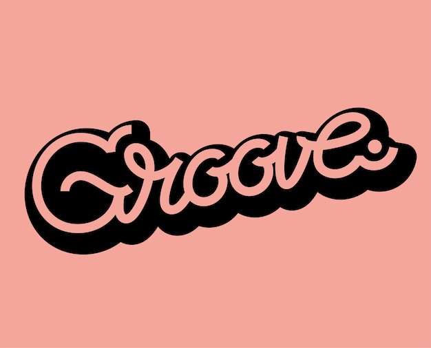 Vector groef woord typografie ontwerp illustratie