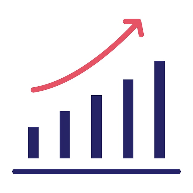 Groei Diagram vector icoon illustratie van Onderzoek en Wetenschap iconset