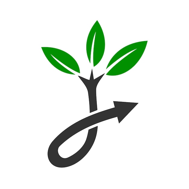 Groei logo ontwerp sjabloon pictogram illustratie merkidentiteit vector