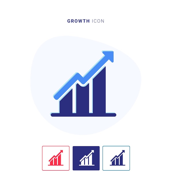 Groei pictogram premium vector Premium Vector