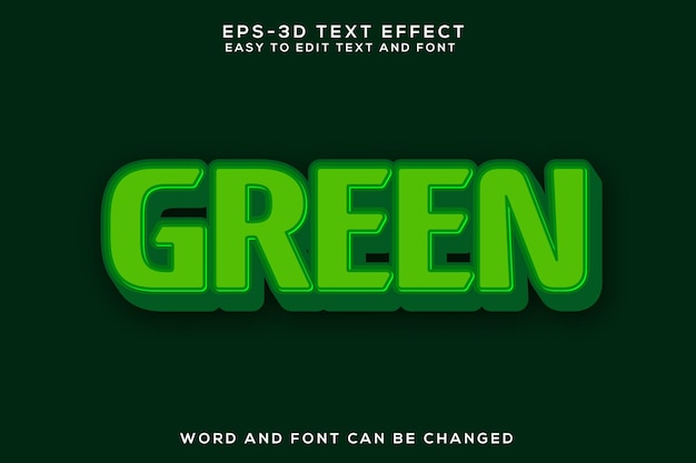 Groen 3D-teksteffect en kleurrijke