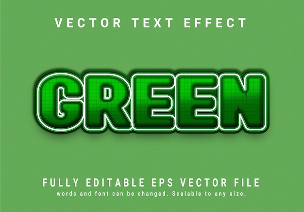 groen 3D-teksteffect