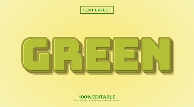 Vector groen 3d-teksteffect