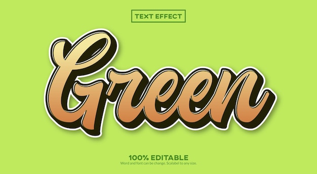 Vector groen 3d-teksteffect