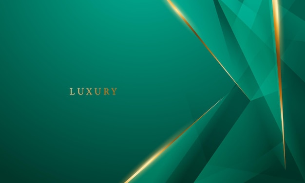 Groen abstract ontwerp als achtergrond met elegante gouden elementen vectorillustratie