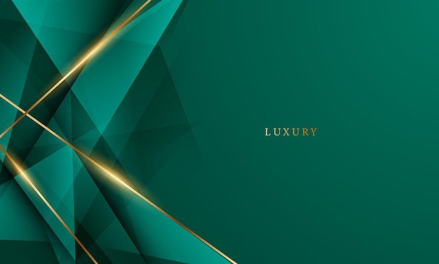 Groen abstract ontwerp als achtergrond met elegante gouden elementen vectorillustratie