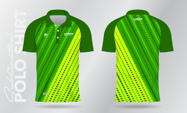 Vector groen achtergrondpatroon voor poloshirt en jersey uniform mockup
