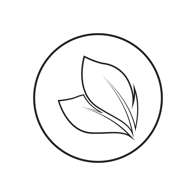 Groen blad illustratie natuur logo en symbool ontwerp