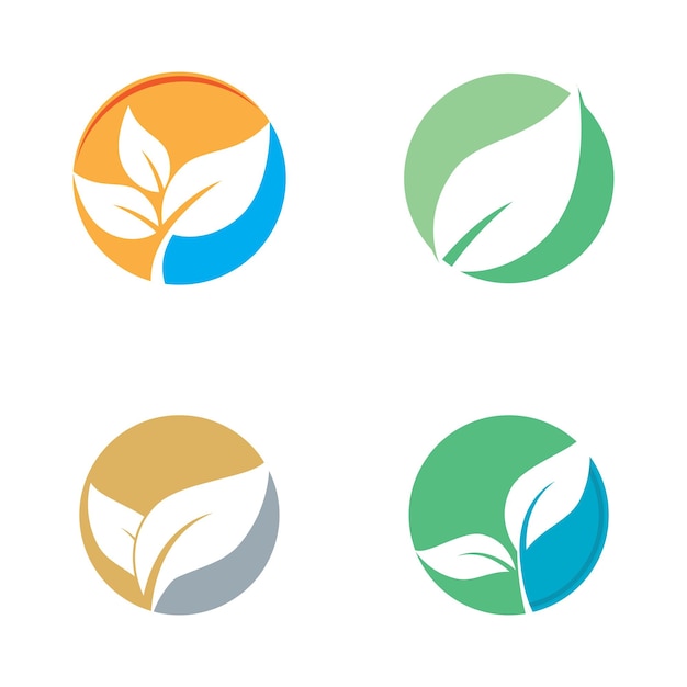 Groen blad illustratie natuur logo ontwerp