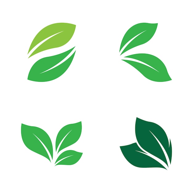 Groen blad illustratie natuur logo ontwerp