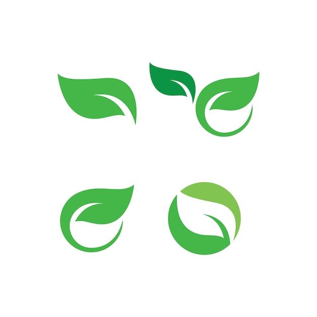 Groen blad illustratie natuur logo pictogram plat ontwerp