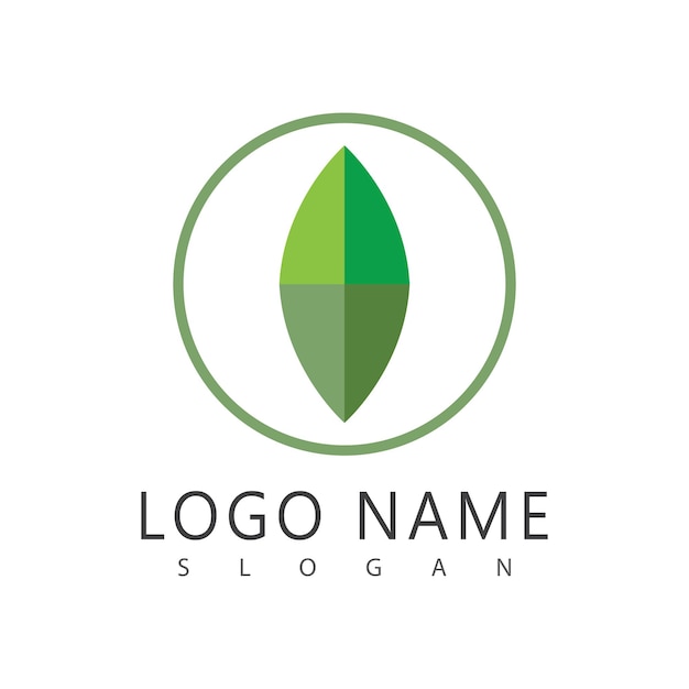 groen blad logo ecologie natuur element vector pictogram