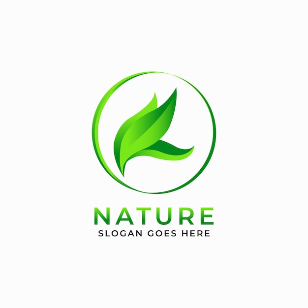 Groen blad logo ecologie natuur vector icoon