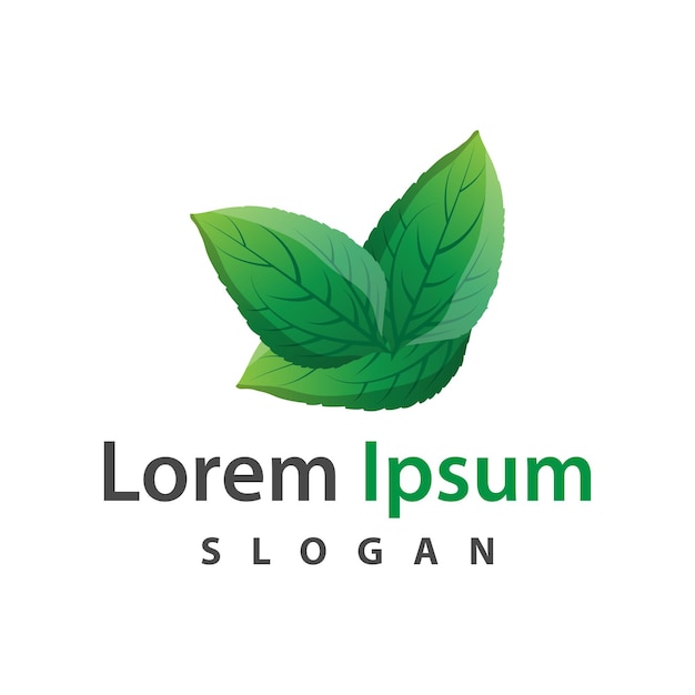 Groen blad logo ontwerp icoon groen natuur element ecologie vector illustratie sjabloon