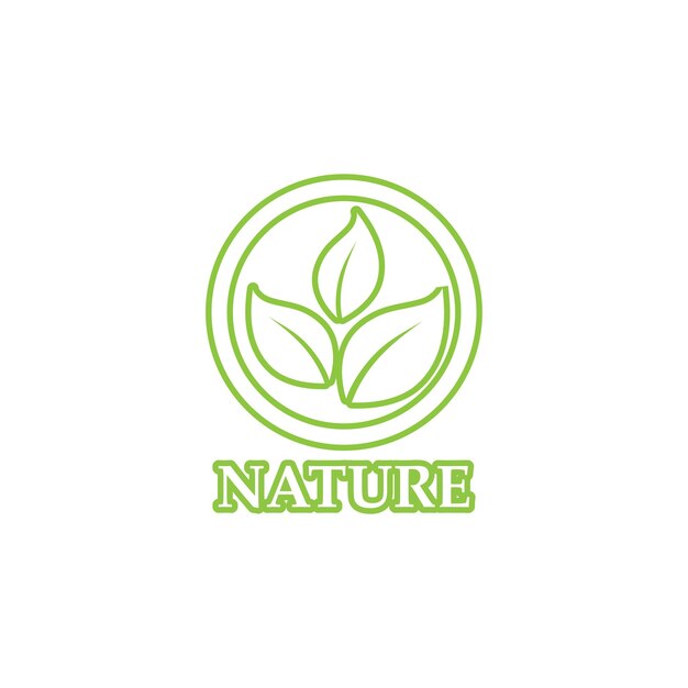 Vector groen blad overzicht ecologie natuur element logo